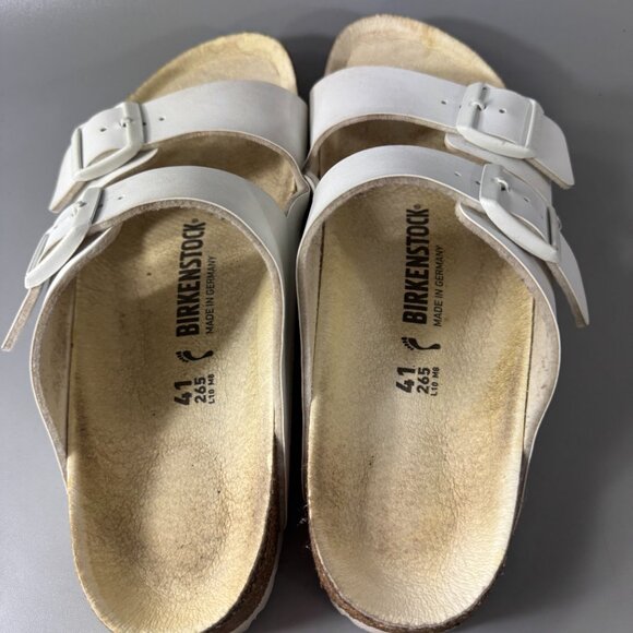 Birkenstock Unisex Arizona Slide Sandal - White - Size 41